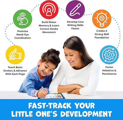 Preschool Learning Activities - Letter Tracing Books for Kids Ages 3-5 - Toddler Handwriting Practice - Learning Books for 4 Year Olds, Educational Learning Toys for 3 Year Old - 4 Year Old Boy Toys