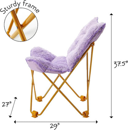 Urban Lifestyle Mongolian Butterfly Chair, Lavender