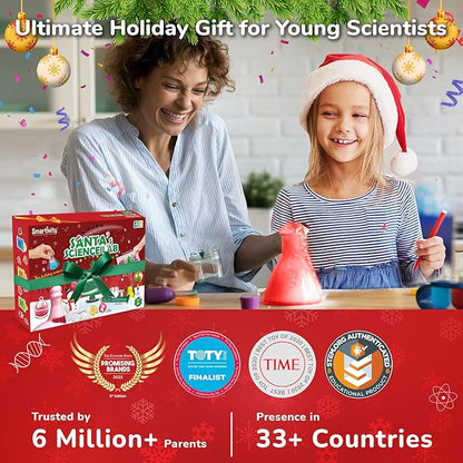 Smartivity Christmas Science Kit for Kids Ages 5-6-7-8-9 Years I 16 Amazing Holiday Science Experiments I Christmas, Birthday Gift for Boys & Girls Age I STEM Toy (Limited Edition)