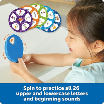 Learning Resources Skill Builders Letter Quiz Wheel, Alphabet Flash Cards, Reading Games, Sight Words Flash Cards Kindergarten, Ages 3 and Up