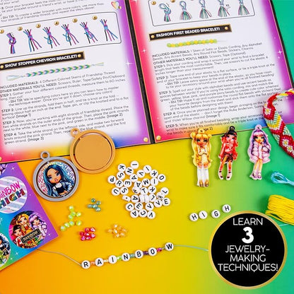 Rainbow High Ultimate Jewelry Studio, 2500+ Beads, Create 50+ Pieces of Jewelry, Toys, Great Bead Kit for Sleepovers, Girls Night, Weekend, DIY Alphabet Bracelets for Kids Ages 6, 7, 8, 9