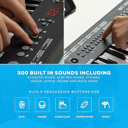 Alesis Melody 32 - Electric Keyboard Digital Piano with 32 Keys, Speakers, 300 Sounds, 300 Rhythms, 40 Songs, USB-MIDI Connectivity and Piano Lessons