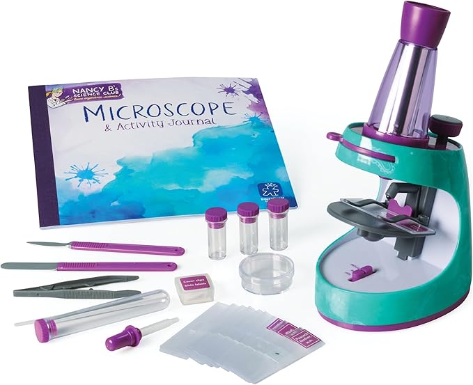 Educational Insights Nancy B's Science Club Microscope for Kids, Microscope Kit, Gift for Boys & Girls, Ages 8-12