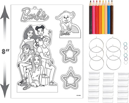 Just Play Barbie Shrinky Dinks Kit and Accessories, 15 Pre-Printed Shrinky Dinks Sheets, Pretend Play, Kids Toys for Ages 5 Up