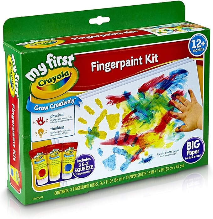 Crayola My First Fingerpaint Kit, Washable Paint, Gifts, Ages 1, 2, 3, 4, 5