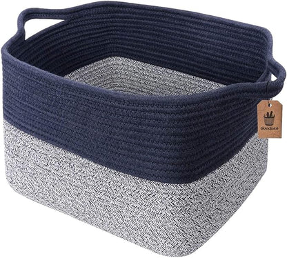 Goodpick Cube Storage Bins - Shelf Baskets for Towel Book Clothes, Closet Storage Bins for Office Woven Toy Basket for Shelves Baby Laundry Basket, 13''x10''x 9''