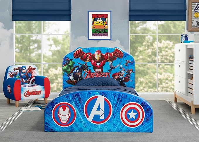 Delta Children Marvel Avengers Foam Chair for Kids, Blue