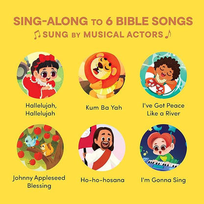 Praise The Lord Christian Sound Books for Kids - 6 Bible Songs for Toddlers – Christian Easter Gifts for Kids, Baby Books & Toys for Kids - Easter Basket Essentials, Baptism, Christening Baby Gifts