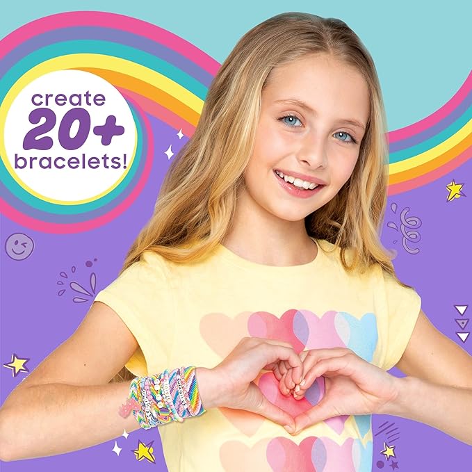 Just My Style Unicorn Friendship Bracelets by Horizon Group USA Create 20+ Bracelets, Kit Includes 1300+ Beads ABC Beads, Metallic Beads Unicorn Storage Case & More