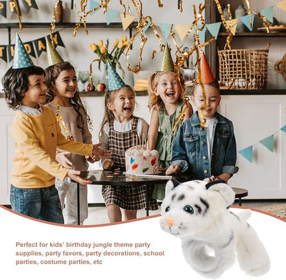 Kisangel 1pc Plush Huggable Stuffed Animals Jungle Themed Slap Bracelet Wrist Hugger Plush for Jungle Party Favors(As Shown 1)