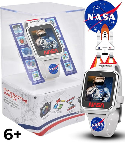 NASA Kids Interactive Smart Watch with Educational Features, Step Counter, Voice Recorder, Camera, Games, Alarm, Timer, Stopwatch, Touchscreen Display, and Fun NASA Themes for Learning and Play