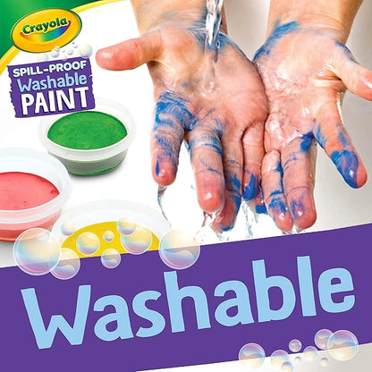 Crayola Spill Proof Paint Set (25ct), Washable Paint for Kids, Kids Craft Supplies, Holiday Gift for Toddlers & Kids, Nontoxic, 3+