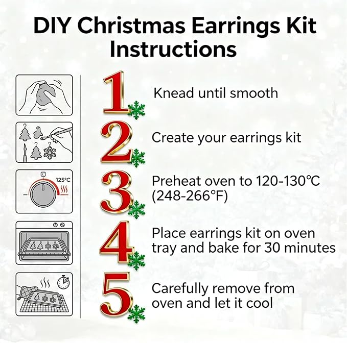 Imaginovelty Polymer Clay Earring Making & Jewelry Kit Oven Bake Polymer Clay Kit for Adults DIY Oven Clay Sets Jewelry Making Kits for Adults