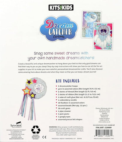 SpiceBox Children's Activity Kits for Kids Dreamcatcher Creations, 7 Ethereal Projects, Craft Kit for Kids