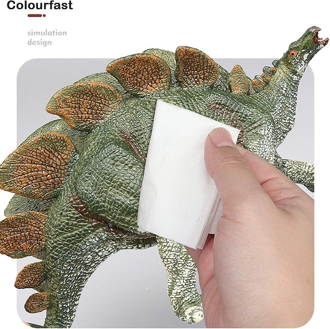 Gemini&Genius Stegosaurus Dinosaur Toy Figure for Kids, Dinosaurs Action Figurine Dino Collection Dinosaur Model Toys for Boys and Girls 4-12 Years Old（Green）