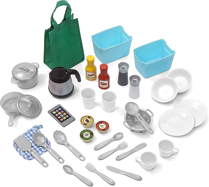 Step2 784200 Great Gourmet Kitchen | Durable Kids Kitchen Playset with Lights & Sounds | Pink Plastic Play Kitchen, 16.75 x 39 x 46 inches