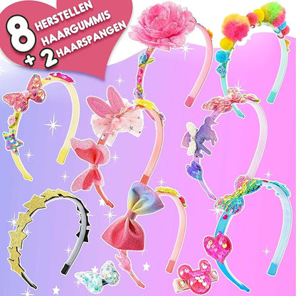 SYOKZEY Hair Accessories for Girls, Headband Making Kit,Toys Gifts for 3-12 Years Old Girls,Girls Toys Age 6-8, Arts and Craft Kits, Birthday Presents DIY Christmas Stocking Stuffers- 49 Pc