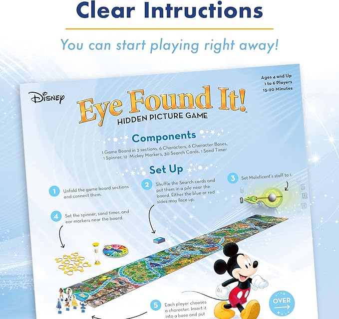 Ravensburger World of Disney Eye Found It! Board Game - Engaging Fun for Kids and Adults | Suitable for Ages 4 and Up | Promotes Critical Thinking Skills | Featuring Beloved Disney Characters