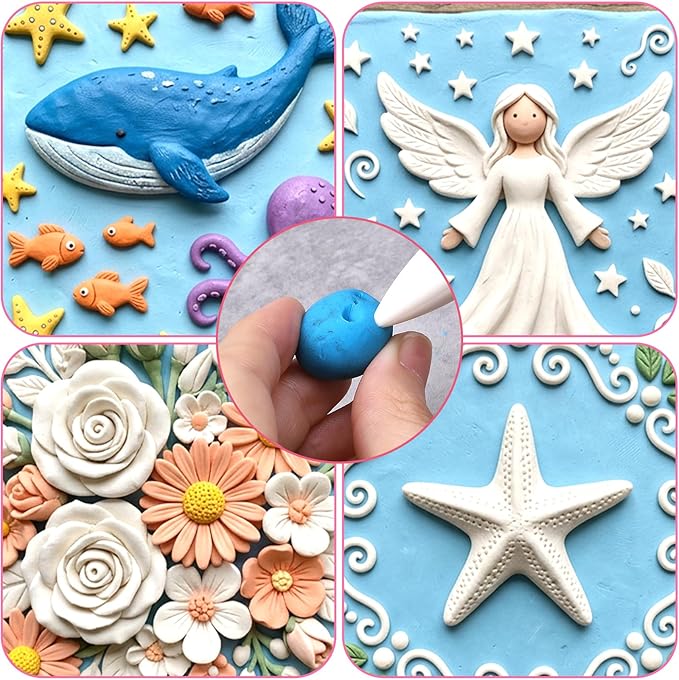9 Pcs Clay Tools for Kids, Double-Head Sculpting Tools for Pottery, Smooth & Safe for DIY Clay Art, Handmade Craft, School Art Class & Home Hobby