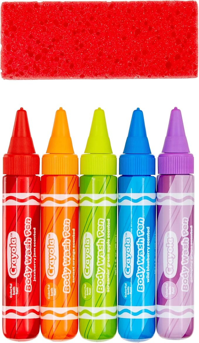 Crayola Bathtub Body Wash Pen and Sponge Fun Bath Set