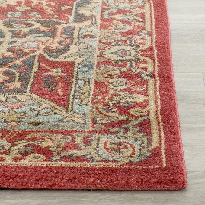 SAFAVIEH Mahal Collection Runner Rug - 2'2" x 8', Red & Red, Traditional Oriental Design, Non-Shedding & Easy Care, Ideal for High Traffic Areas in Living Room, Bedroom (MAH625D)