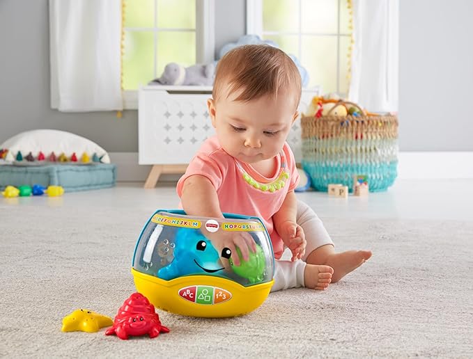Fisher-Price Baby & Toddler Toy Laugh & Learn Magical Lights Fishbowl with Smart Stages Learning Content for Infants Ages 6+ Months