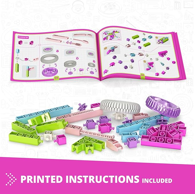 Engino STEM Girls Building Toys, 20 Model Set, Educational Playset for Ages 6+, Construction Toys, Gifts for Girls, STEM Kits