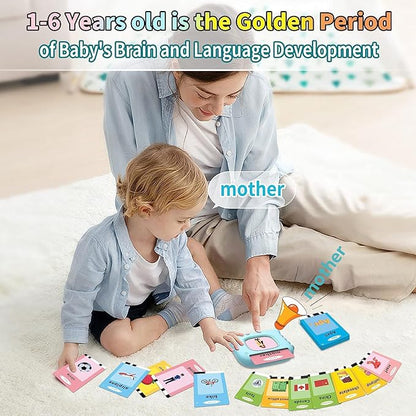 Toddler Learning Toys for 1-6 Year Olds, Montessori Toys for 1 2 Year Old, Learning Resources Materials, Educational Toys, Pocket Speech Therapy, 510Pcs Words Toddler Talking Flash Cards, Gifts Ideas