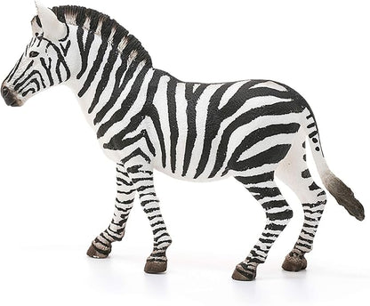 Schleich Wild Life Realistic Female Zebra Figurine - Authentic and Highly Detailed Wild Animal Toy, Durable for Education and Fun Play for Kids, Perfect for Boys and Girls, Ages 3+