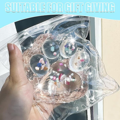Big Taba Squishy Paw, 4.2in Clear Cat Paw Squeeze Toys, Cute Sticky Squishy Toy, Soft Stress Relief Fidget Sensory Toys, Executive Desk Toys & Party Favors for Kids & Adults