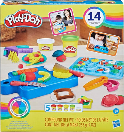 Play-Doh Little Chef Starter Set, 14 Play Kitchen Accessories, Kids Toys for 3 Year Olds and Up, Preschool Crafts