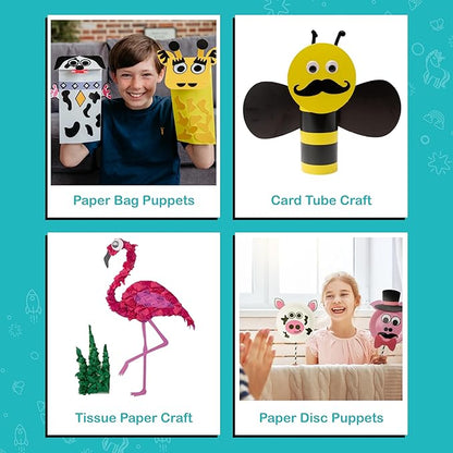Craftikit® 20 Award-Winning Animal Toddler Arts and Crafts for Kids Ages 3-10 Years, All-Inclusive Animal Craft Kits, Fun Toddler Craft Box for Girls, Boys in Preschool