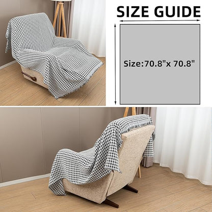 Recliner Chair Covers Lazy Boy Recliner Covers Armchair Cover Blanket Sofa Thick Soft Fabric Living Room Bedroom Throw Washable Sofa Slipcovers for Pets Kids (Houndstooth)