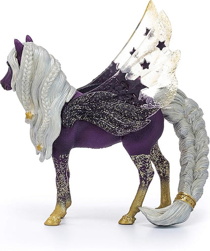 Schleich bayala Star Unicorn Flying Pegasus Figurine - Fantastic Purple and Gold Unicorn Fantasy Figurine, Bring Smile and Joy, Gift for Boys and Girls, Fans of Fantasy, Kids Age 5+