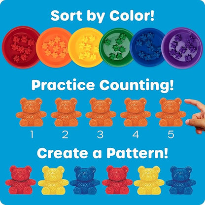 Learning Resources Baby Bear Sorting Set - Counting Toys, Color Recognition, Fine Motor Skills, 108 Pieces, Ages 3+