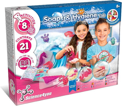 Science4you Soap Maker Kit for Kids - Make Your own Soaps and Bath Salts, Soap Moulds for Kids + Gift Bags Included, Crafts for 8+ Year Old Girls and Boys, Stem Toy, Gift for Girls and Boys Age 8-12+