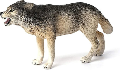Schleich Wild Life Realistic Prowling Gray Wolf Figurine - Durable North American Forest Animal Figure for Kids, Perfect Toy for Fun and Imaginative Adventures, Gift for Boys and Girls Ages 3+