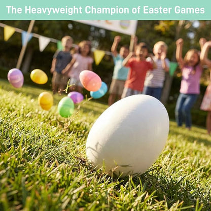 SallyFashion 24 PCS White Wooden Eggs Easter Eggs for Children, DIY Game, Kitchen Craft Adornment, Toy Foods