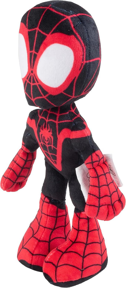 Marvel Spidey and His Amazing Friends 8" Miles Morales/Spin Plush - Spider-Man Stuffed Animal Toy Figure - Officially Licensed - Spider-Verse Valentine's Day Gift for Kids, Boys, Girls - 8 Inches