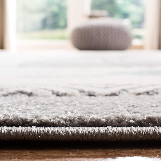 SAFAVIEH Carousel Kids Collection Area Rug - 8' x 10', Ivory & Pink, Cat Design, Non-Shedding & Easy Care, Ideal for High Traffic Areas for Boys & Girls in Playroom, Nursery, Bedroom (CRK187A)