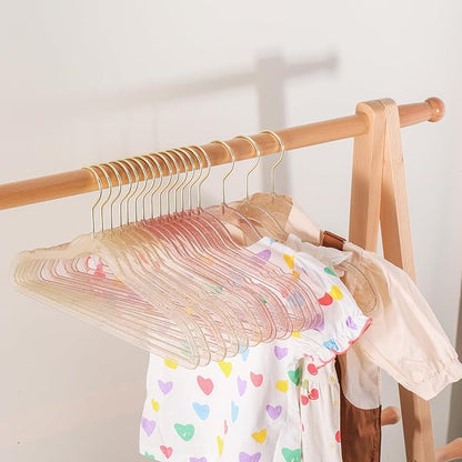 Baby Glitter Hanger 20 Pack,13.97" Kids Toddler Hangers for Closet,Pink Sparkling Plastic Baby Clothes Hangers,Girl Toddler Hangers, Non-Slip Space Saving Kid Hangers for Dress Up