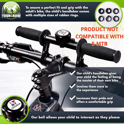 Kids Bike Seat, Bike Seat for Kids for The Front of The Bicycle, Child Bike Seat Compatible with Mountain Bikes, Ages 2-6, Max Weight 52lbs