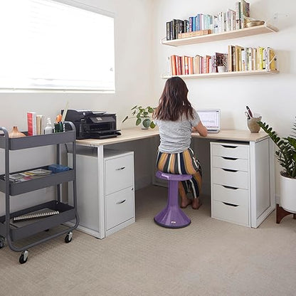 ECR4Kids ACE Active Core Engagement Wobble Stool, 18-Inch Seat Height, Flexible Seating, Eggplant