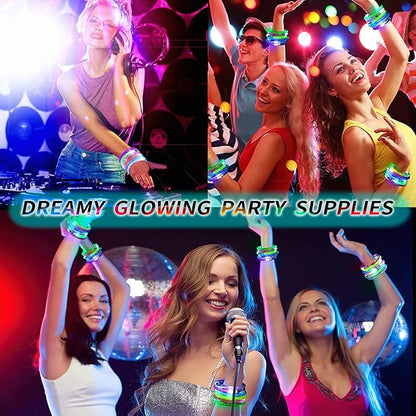 40 PCS Led Glow Sticks Bracelets Glow In the Dark Party Supplies, Light Up Bracelets Glow Party Favors for Kids Adults, Party Supplies for Christmas, Halloween, New Year Party Light Up Toys Gifts (40)
