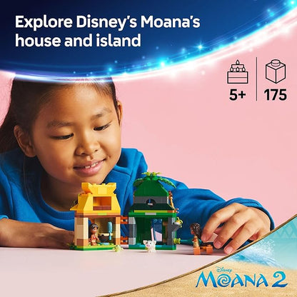 LEGO Disney Moana's Island Fun Building Toy Playset - Princess Moana Toy for Kids, Girls and Boys, Ages 5+ - with 2 Disney Micro-Dolls and Pua Animal Figure - Gift Idea for Birthdays - 43260