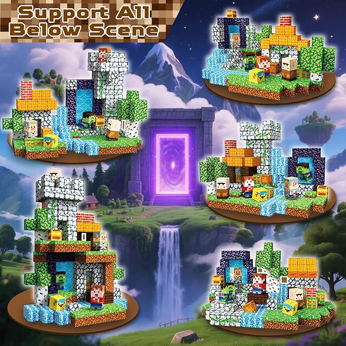 200 PCS Magnetic Blocks - Magnetic Building Blocks Cubes Adventurer, Magnet Toys for Kids Age 3+, Toy Building Set for Kids, Magnets Construction Easter Birthday Gifts for Boys Girls Age 4-8, 8-12