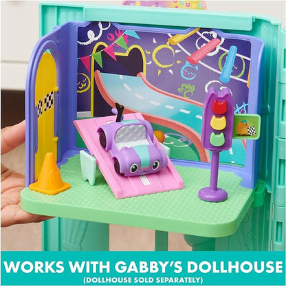 Gabby's Dollhouse, Carlita Purr-ific Play Room with Carlita Toy Car, Accessories, Furniture and Dollhouse Deliveries, Kids Toys for Ages 3 and up
