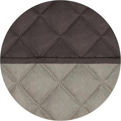 PureFit Reversible Quilted Sofa Cover, Water Resistant Slipcover Furniture Protector, Washable Couch Cover with Non Slip and Elastic Straps for Kids, Dogs, Pets (Oversized Chair, Chocolate/Beige)