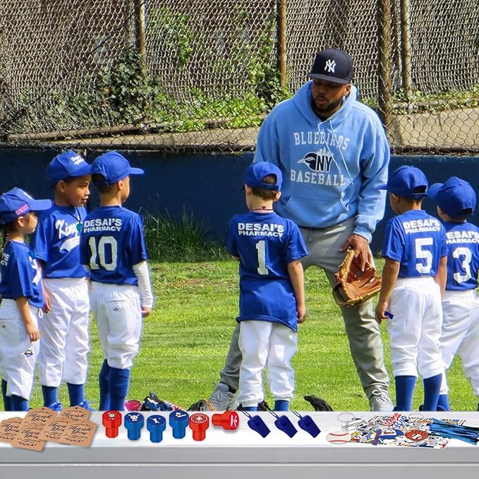 Baseball Party Favors 170 Pcs Baseball Birthday Party Decoration With Cups Straws Slap Bracelets Whistles Stress Balls Wristbands Keychains Stamps Stickers Thank you Tags(Baseball)