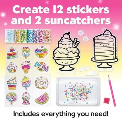 Creativity for Kids Big Gem Diamond Painting Kit: Sweets Stickers and Suncatchers - Diamond Art for Kids, DIY Stickers and Suncatcher Kit for Girls Ages 6-8+